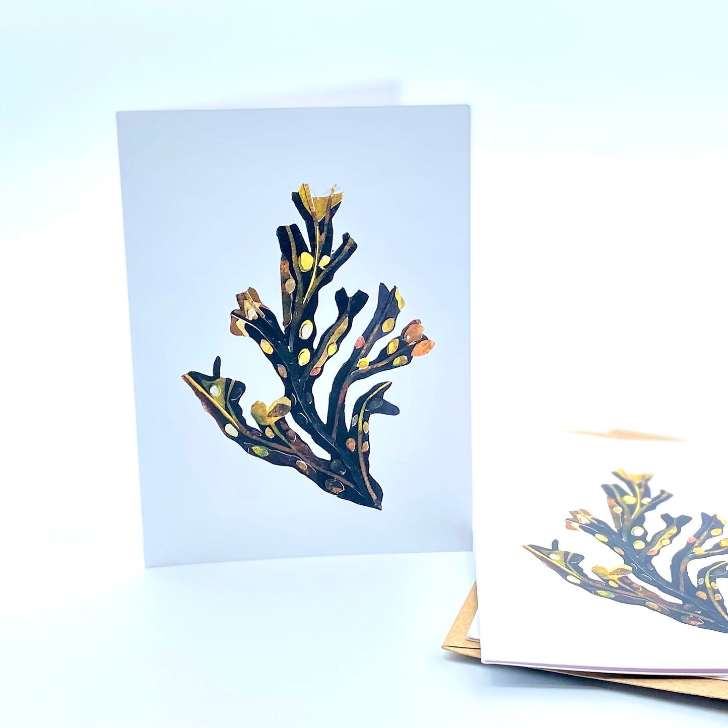 note card standing up