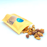 open pouch of candied mixed nuts with seaweed