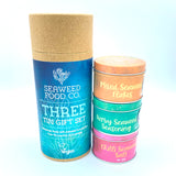 Three tin gift set with three tins next to it