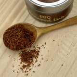 close up of the BBQ seaweed rub on a spoon 