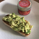Image of avocado on toast sprinkled with chilli seaweed salt 